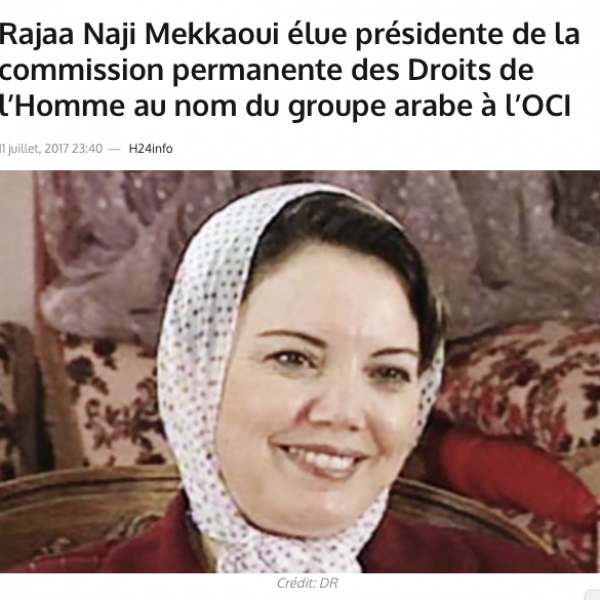 Rajaa Naji Mekkaoui élue présidente de la commission permanente des Droits de l’Homme au nom du groupe arabe à l’OCI